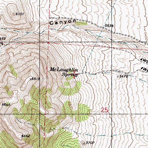Topographic Map of McLaughlin Spring, UT