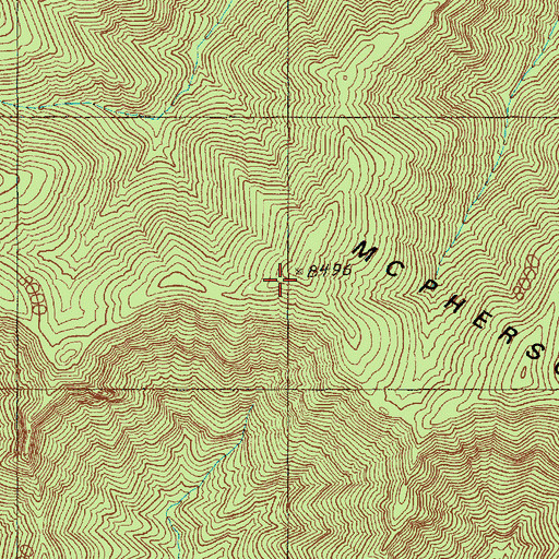 Topographic Map of McPherson Range, UT
