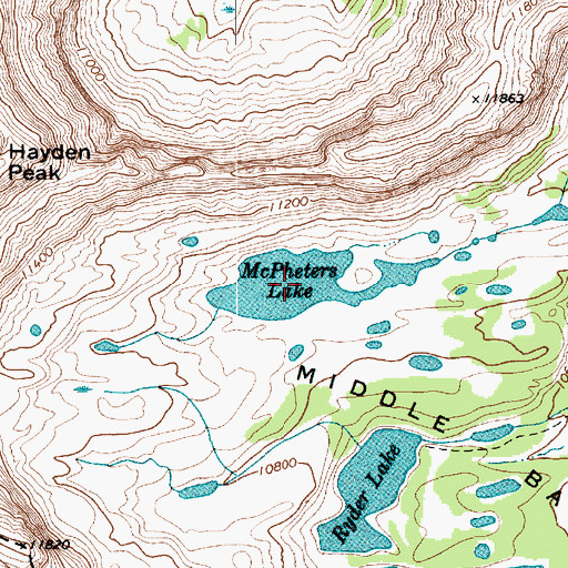 Topographic Map of McPheters Lake, UT