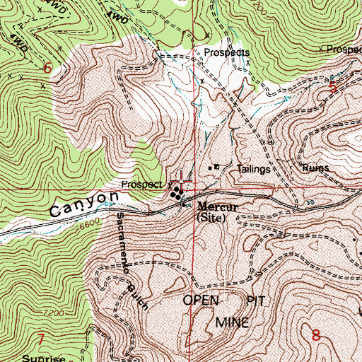 Topographic Map of Meadow Canyon, UT