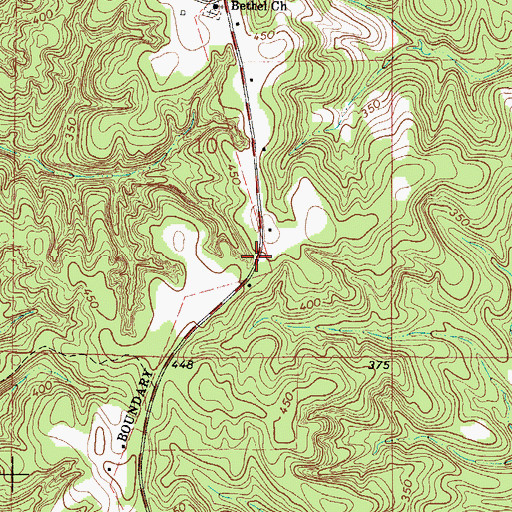 Topographic Map of Andrew Jackson Memorial Park, AL