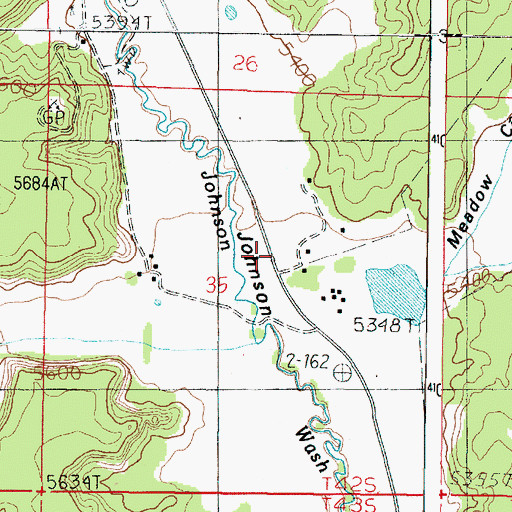 Topographic Map of Meadow Canyon, UT