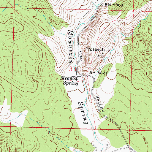 Topographic Map of Meadow Spring, UT