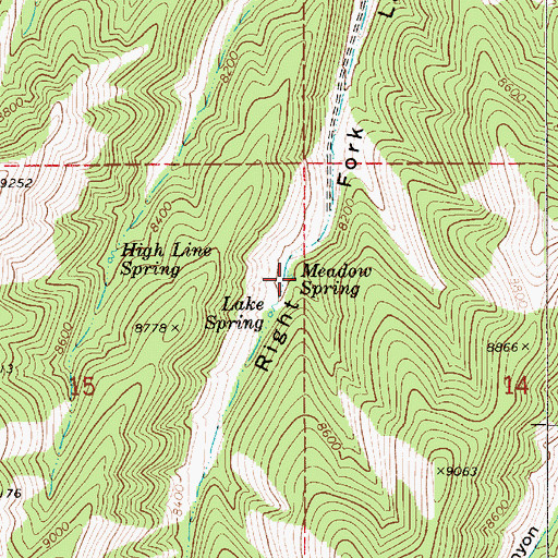 Topographic Map of Meadow Spring, UT