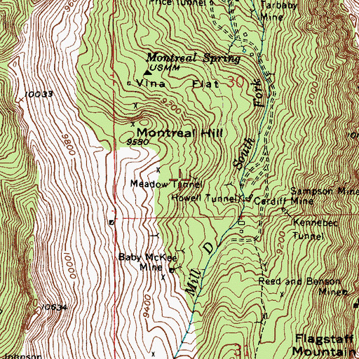 Topographic Map of Meadow Tunnel, UT