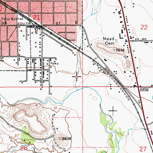 Topographic Map of Meads Wash, UT