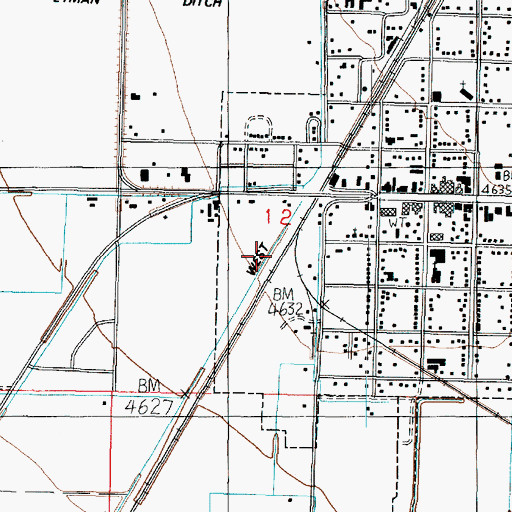Topographic Map of Melville West Canal, UT