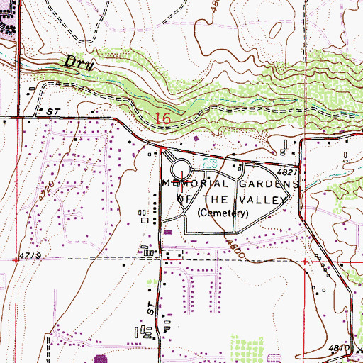 Topographic Map of Larkin Sunset Gardens, UT