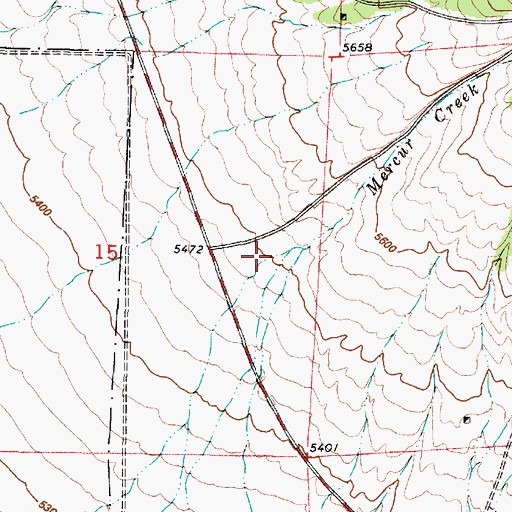 Topographic Map of Mercur Creek, UT