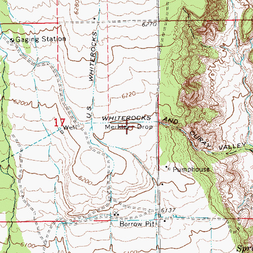 Topographic Map of Merkley Drop, UT