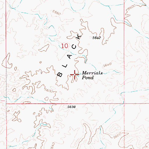 Topographic Map of Merrials Pond, UT