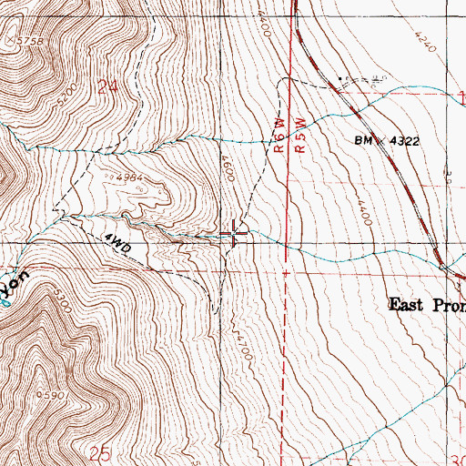 Topographic Map of Messix Canyon, UT