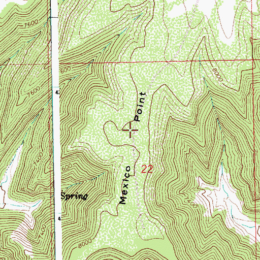 Topographic Map of Mexico Point, UT