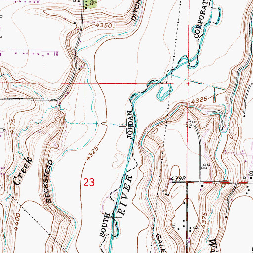 Topographic Map of Midas Creek, UT