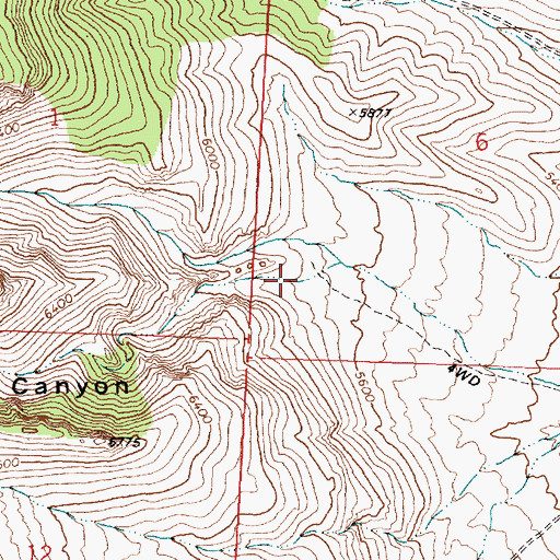 Topographic Map of Middle Canyon, UT