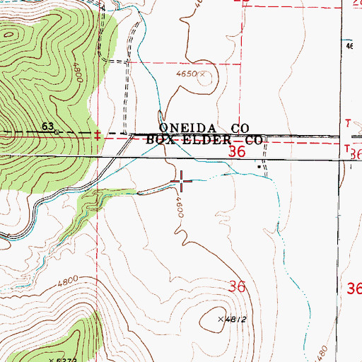 Topographic Map of Middle Canyon, UT