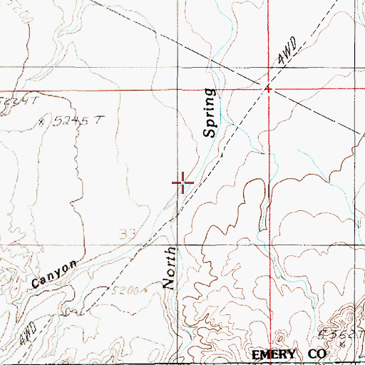 Topographic Map of Middle Canyon, UT