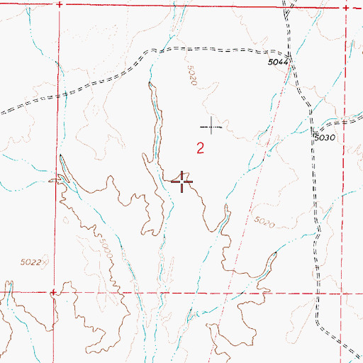 Topographic Map of Middle Fork Sage Valley, UT