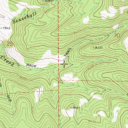 Topographic Map of Middle Fork South Creek, UT