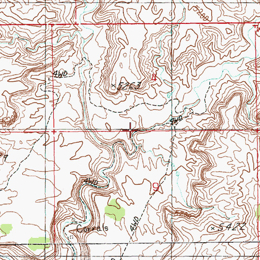 Topographic Map of Middle Horse Canyon, UT