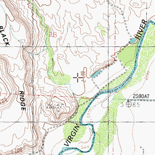 Topographic Map of Middleton Wash, UT