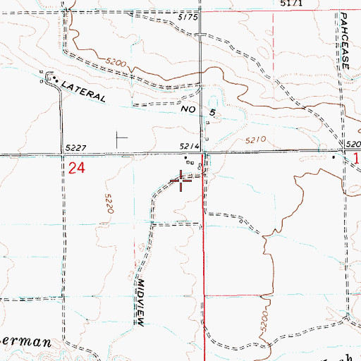 Topographic Map of Midview Lateral, UT