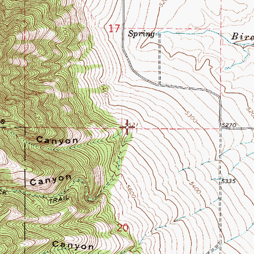 Topographic Map of Mikes Canyon, UT
