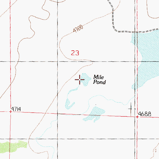 Topographic Map of Mile Pond, UT