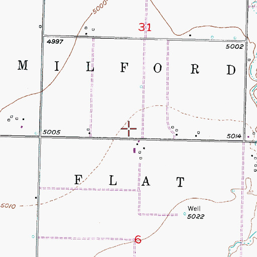 Topographic Map of Milford Flat, UT