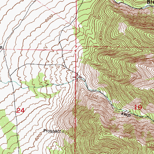 Topographic Map of Mill Canyon, UT