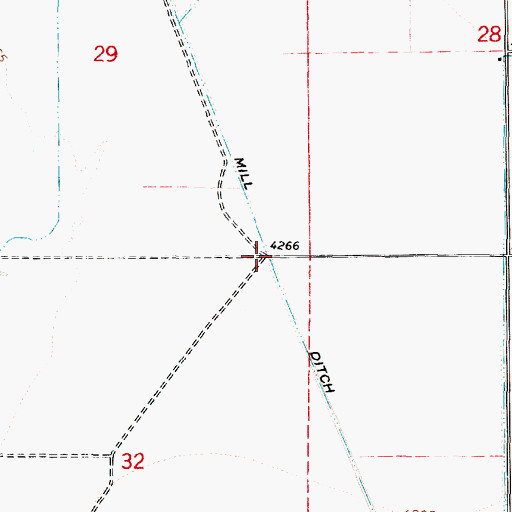 Topographic Map of Mill Ditch, UT