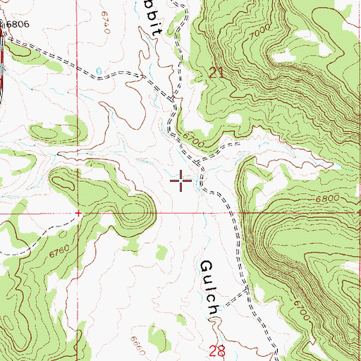 Topographic Map of Mill Hollow, UT
