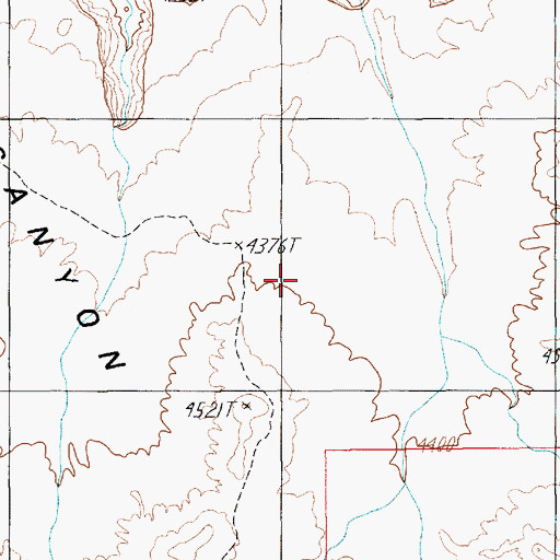 Topographic Map of Millard Canyon Benches, UT