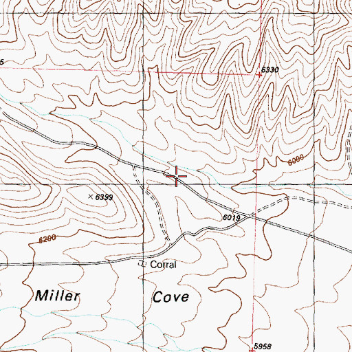 Topographic Map of Miller Canyon, UT
