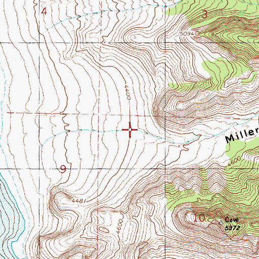 Topographic Map of Miller Canyon, UT