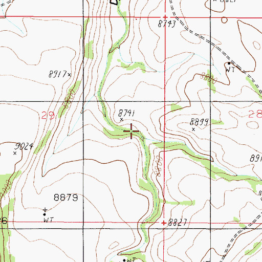 Topographic Map of Miller Creek, UT