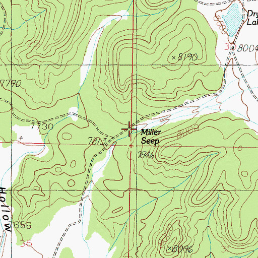 Topographic Map of Miller Seep, UT