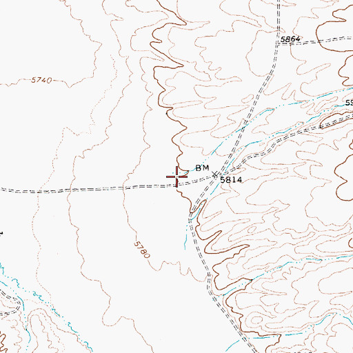 Topographic Map of Miller Wash, UT