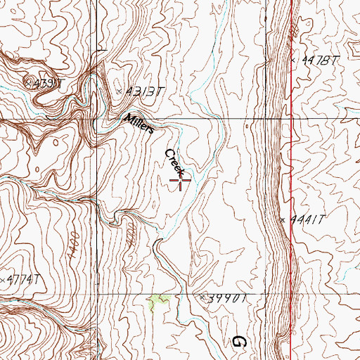 Topographic Map of Millers Creek, UT