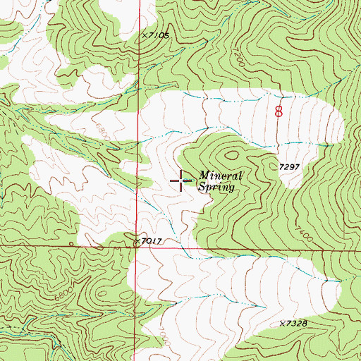 Topographic Map of Mineral Spring, UT