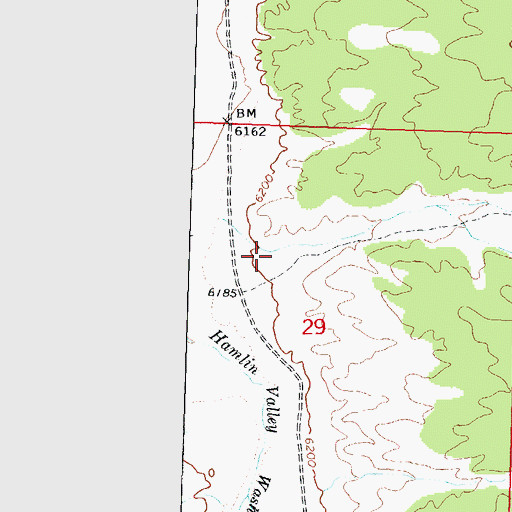 Topographic Map of Miners Cabin Wash, UT