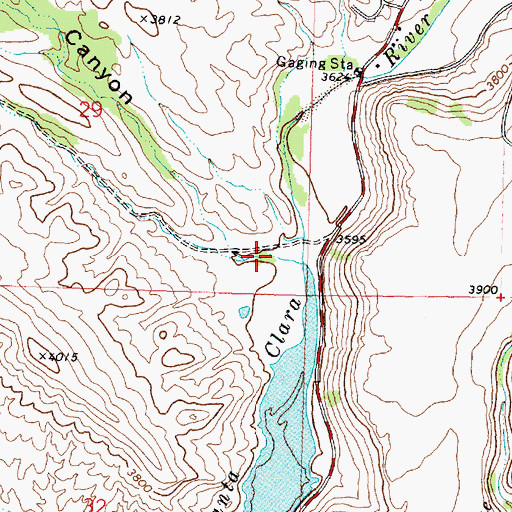Topographic Map of Miners Canyon, UT