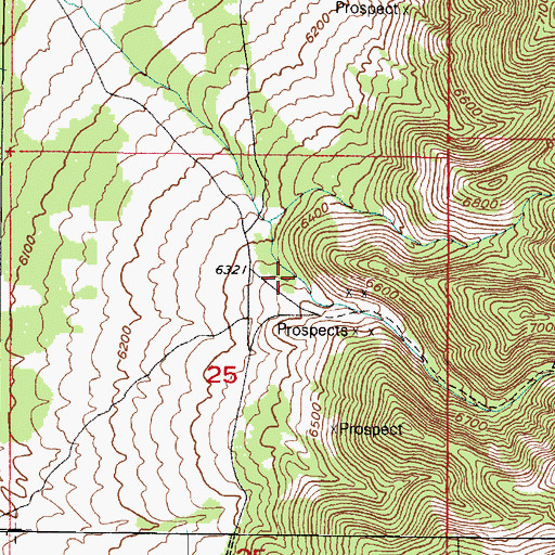 Topographic Map of Miners Canyon, UT