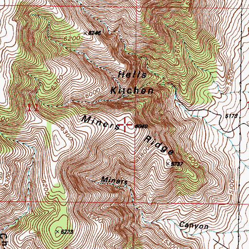 Topographic Map of Miners Ridge, UT