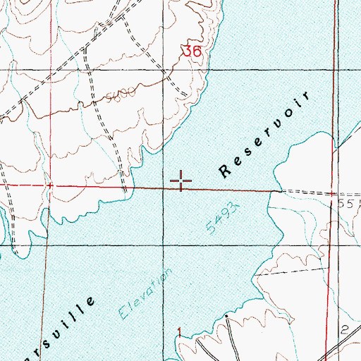 Topographic Map of Minersville Reservoir, UT