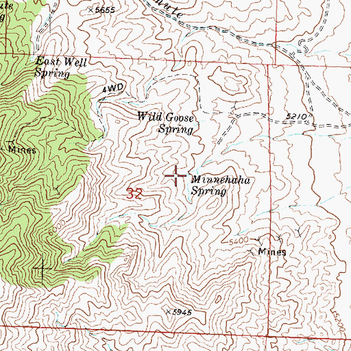 Topographic Map of Minnehaha Spring, UT