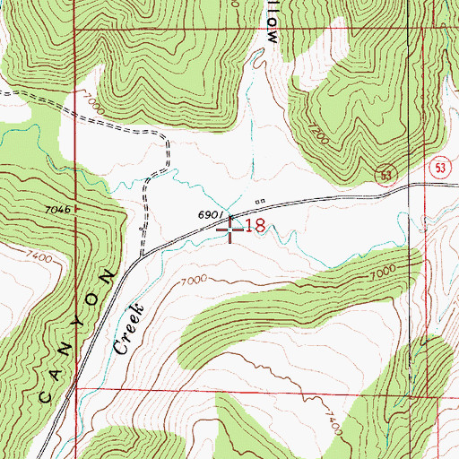 Topographic Map of Minnie Maud Creek, UT