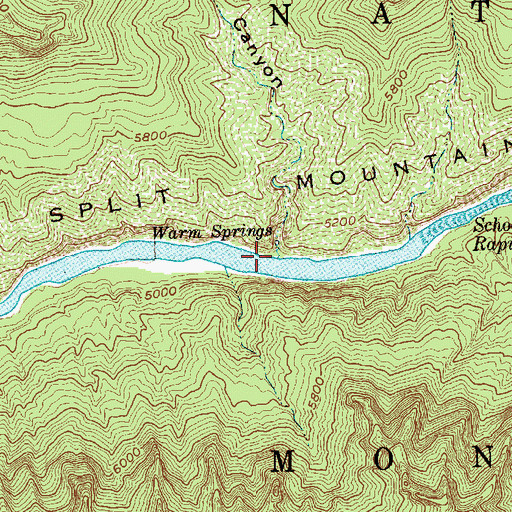 Topographic Map of Mitten Canyon, UT
