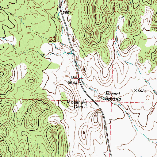 Topographic Map of Modena Draw, UT