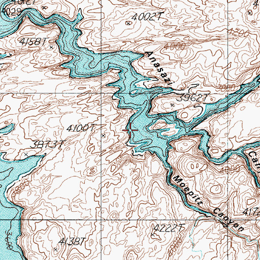 Topographic Map of Moepitz Canyon, UT